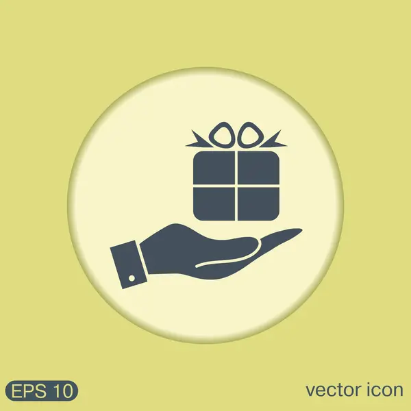Holiday Gift Box pictogram. — Stockvector