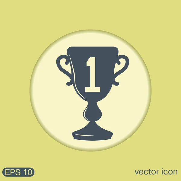 Cup for first place icon — Stock Vector