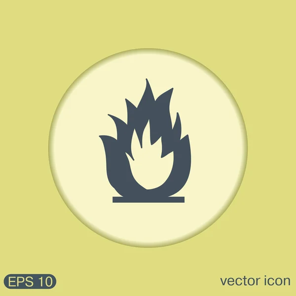 Знак пожара — стоковый вектор