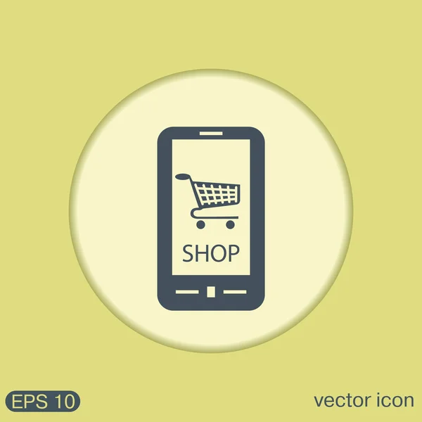 Shopping cart online store — Stock Vector