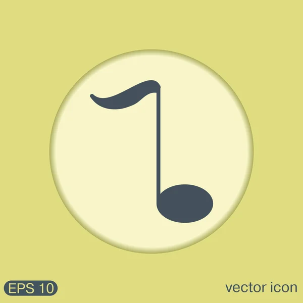 Icono de nota musical — Vector de stock