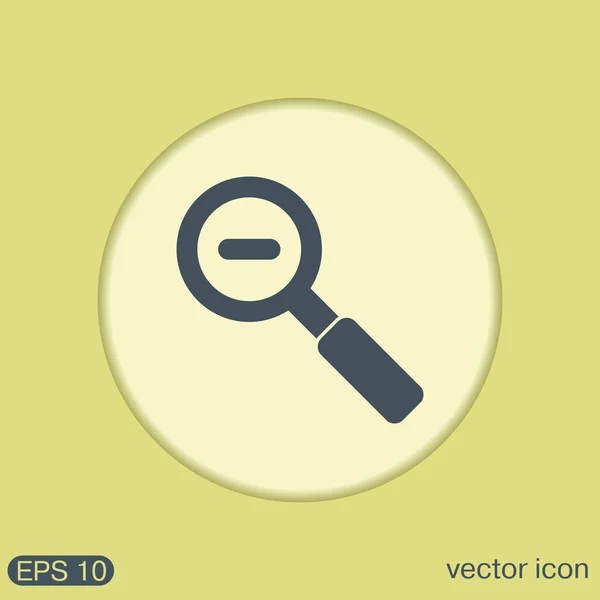 Magnifier reduction icon — Stock Vector