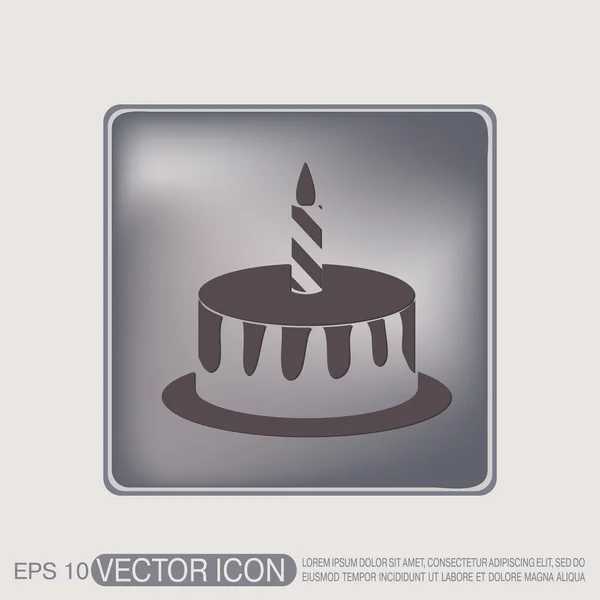 Birthday cake icon — Stock Vector