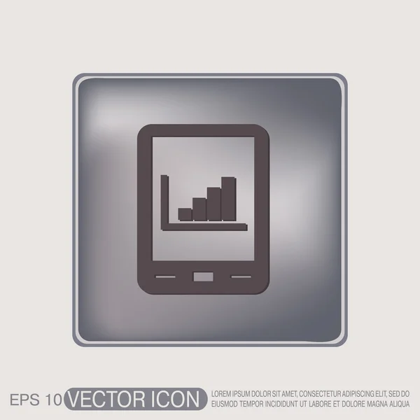 Tablet s diagramem — Stockový vektor