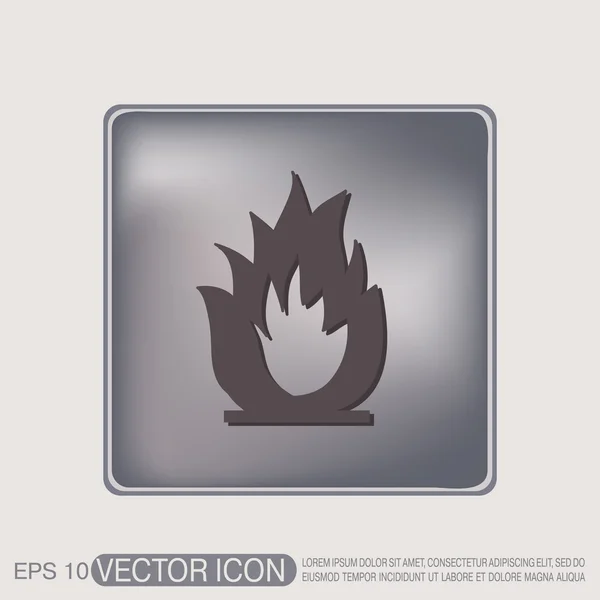 Fire sign icon — Stock Vector