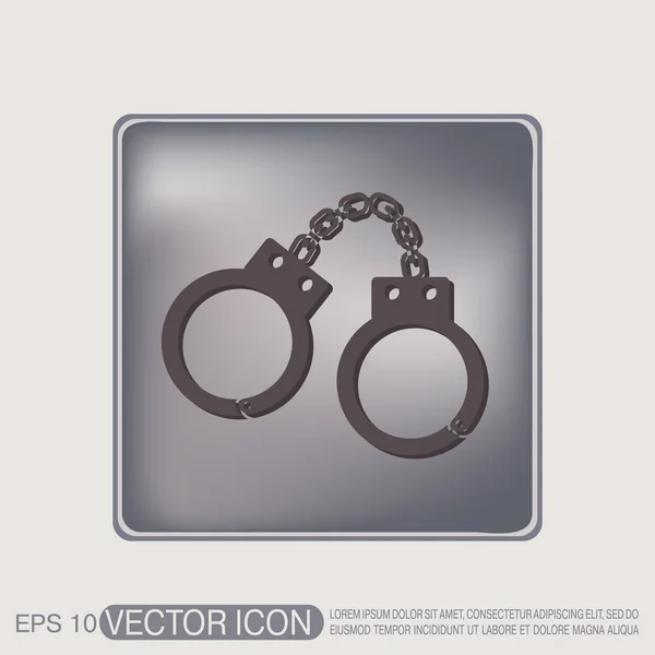 Handcuffs. symbol of justice — Stock Vector