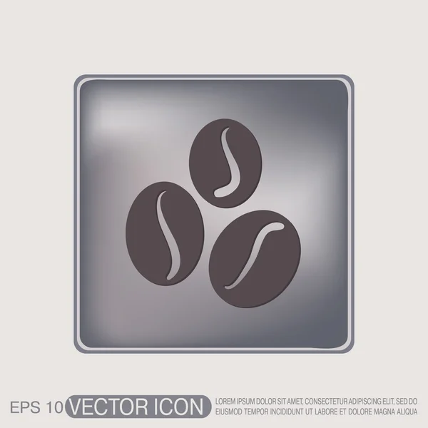 Coffee beans symbol — Stock Vector
