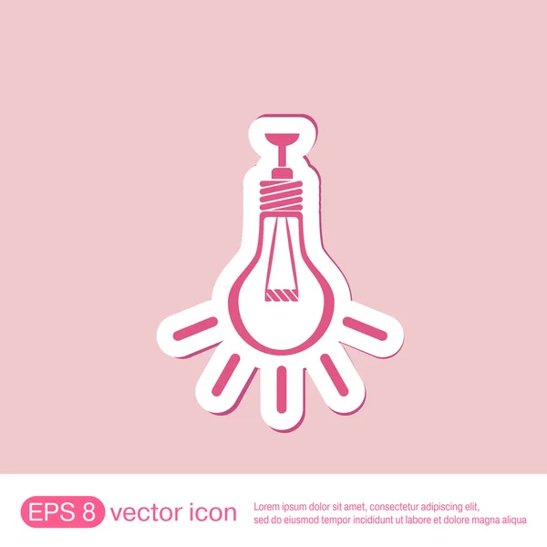 Lightbulb. character ideas. — Stock Vector