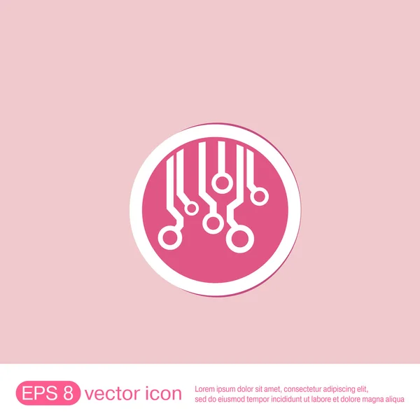 Icono de signo de placa de circuito . — Vector de stock