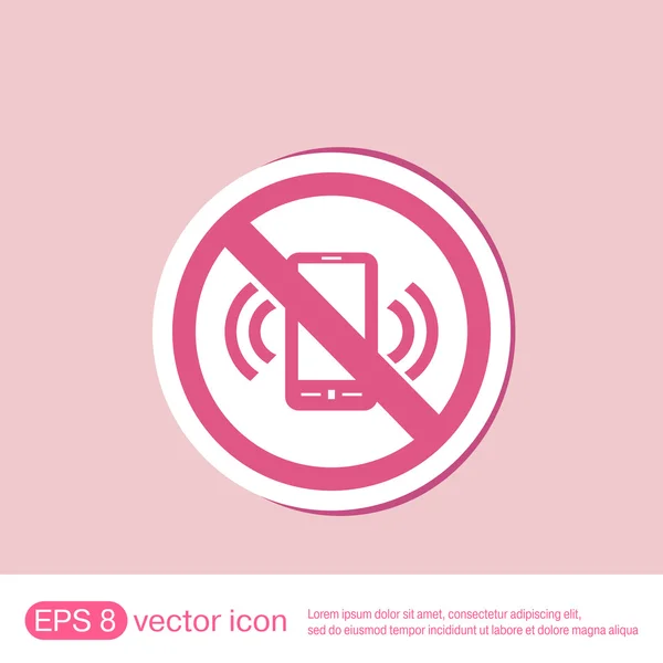 Forbidden to use phone. — Stock Vector