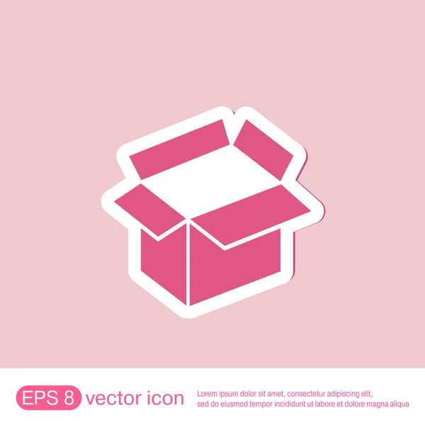 Opened cardboard box — Stock Vector