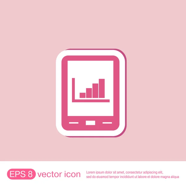 Tableta con diagrama. — Vector de stock