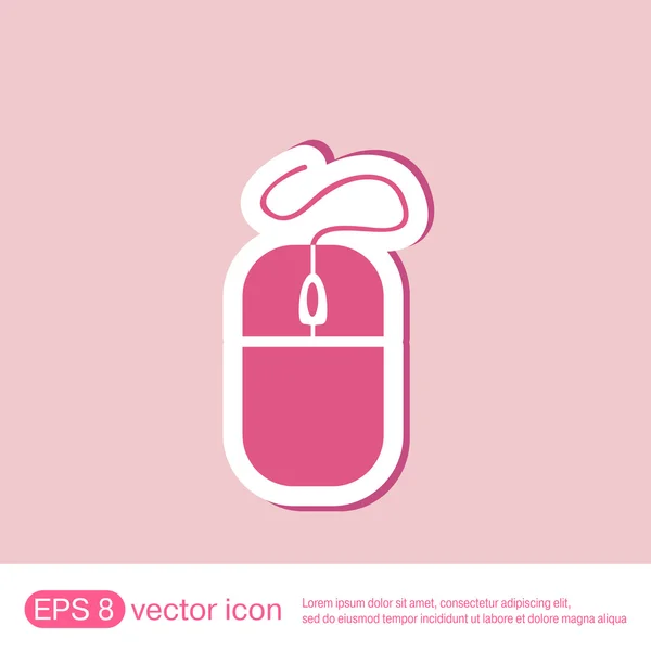 Icono del ratón ordenador — Vector de stock