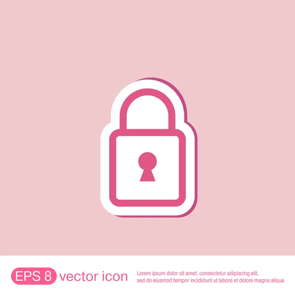 Padlock symbol icon — Stock Vector