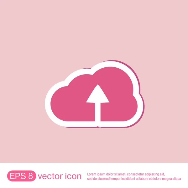 Nube de descarga. icono — Vector de stock