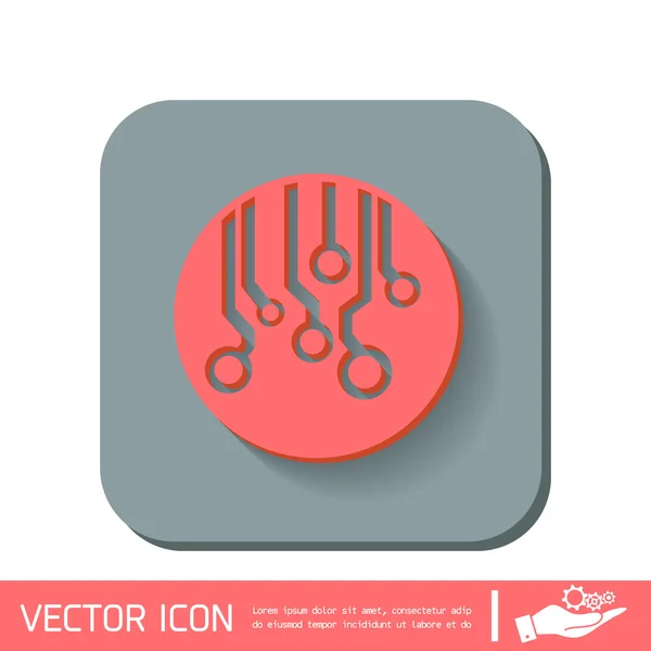 Icono de signo de placa de circuito . — Vector de stock