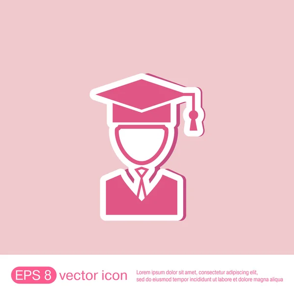 Chapeau diplômé avatar . — Image vectorielle