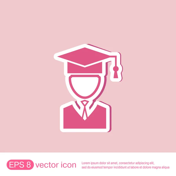 Graduado sombrero avatar . — Vector de stock