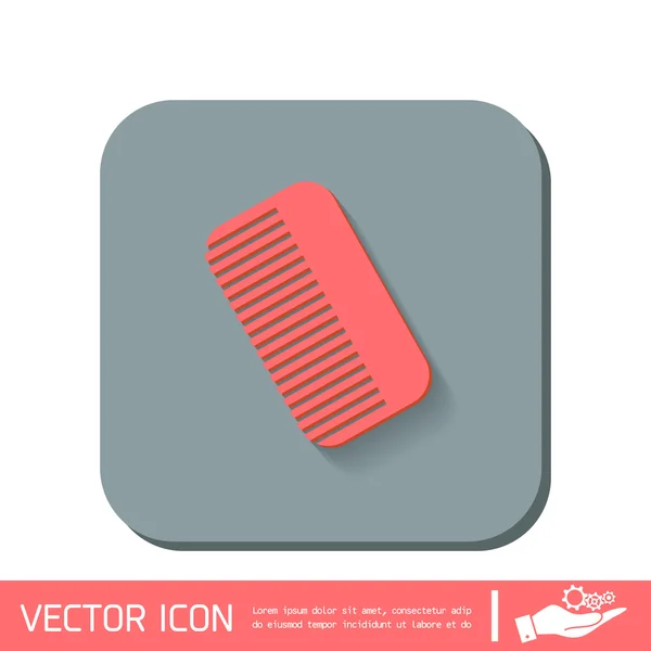 Гребінець. перукарні. символ — Stock Vector