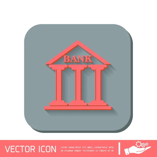 Bank building icon — Stock Vector