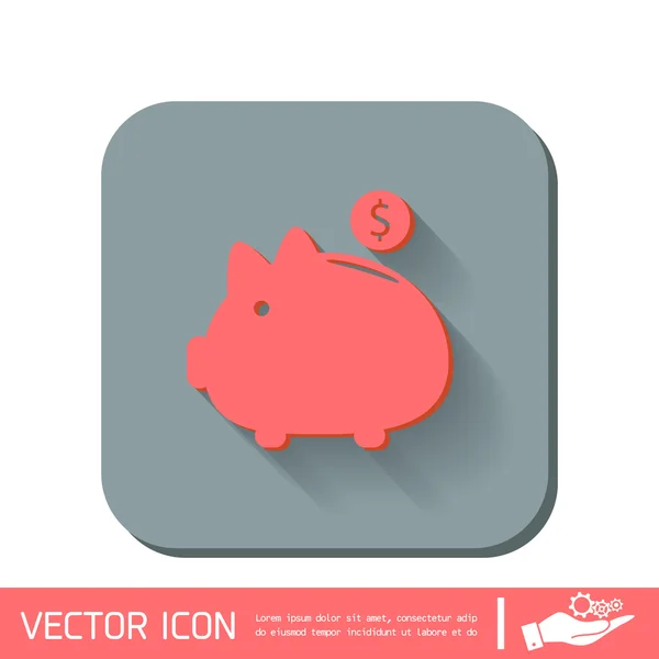 Piggy bank. symbol — Stock Vector