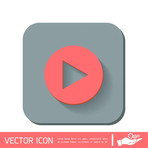 Play web icon on background — Stock Vector