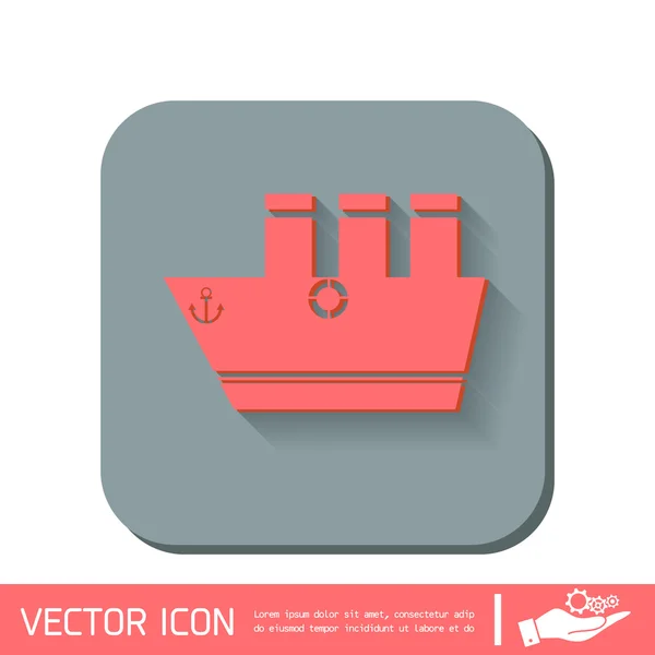 Símbolo del barco de vela  . — Vector de stock