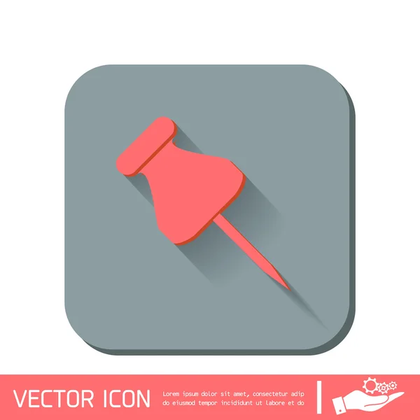 Pin para el icono de papeles — Vector de stock