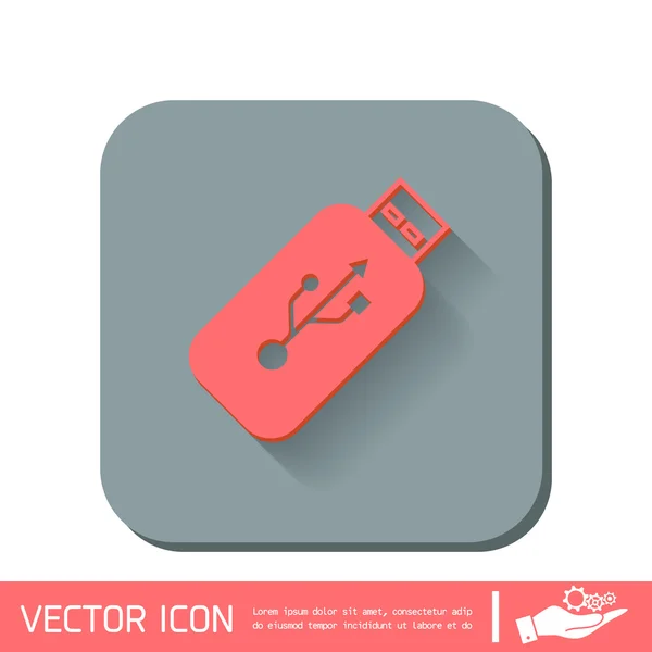 Disco icona flash usb — Vettoriale Stock