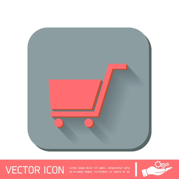 Icono del carrito de compras. — Vector de stock