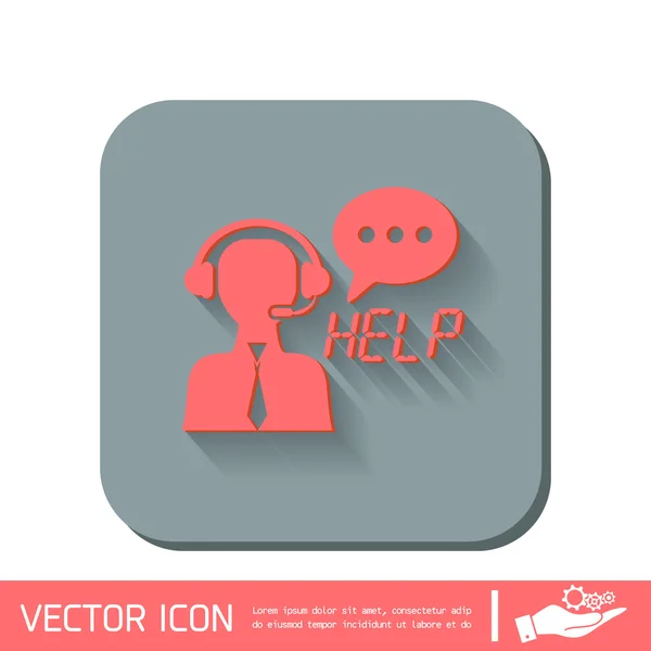 Avatar de support client — Image vectorielle