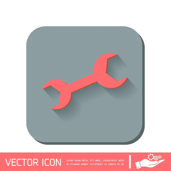 Wrench, symbol settings. — Stock Vector