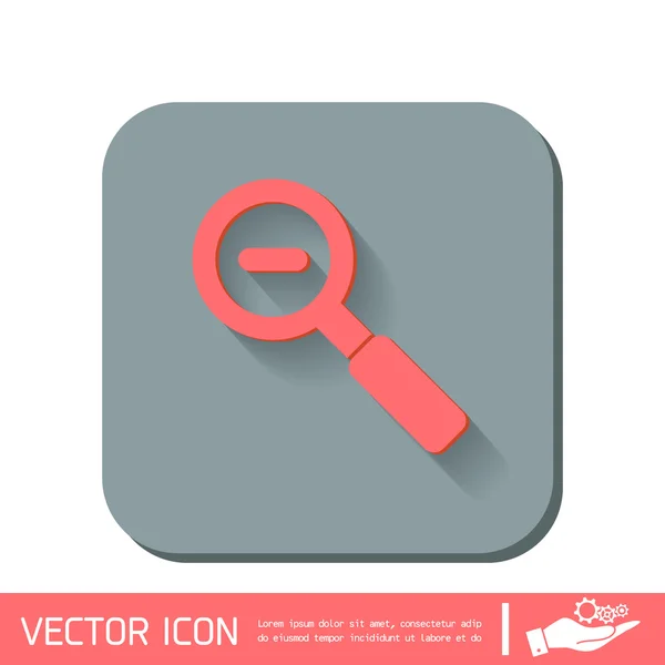 Icône de réduction loupe — Image vectorielle