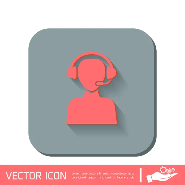 Avatar de atención al cliente — Vector de stock