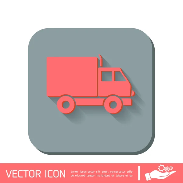 Náklaďák. logistická ikona — Stockový vektor
