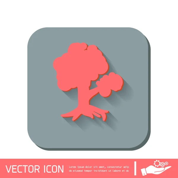 Icône symbole arbre — Image vectorielle
