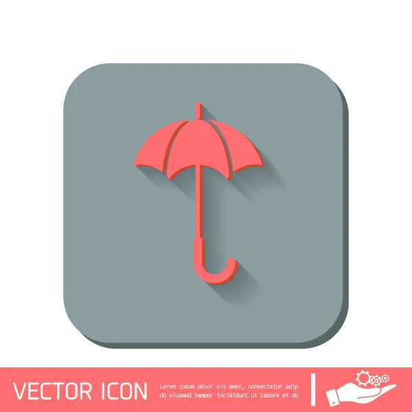 Icono de paraguas. protección contra la lluvia — Vector de stock