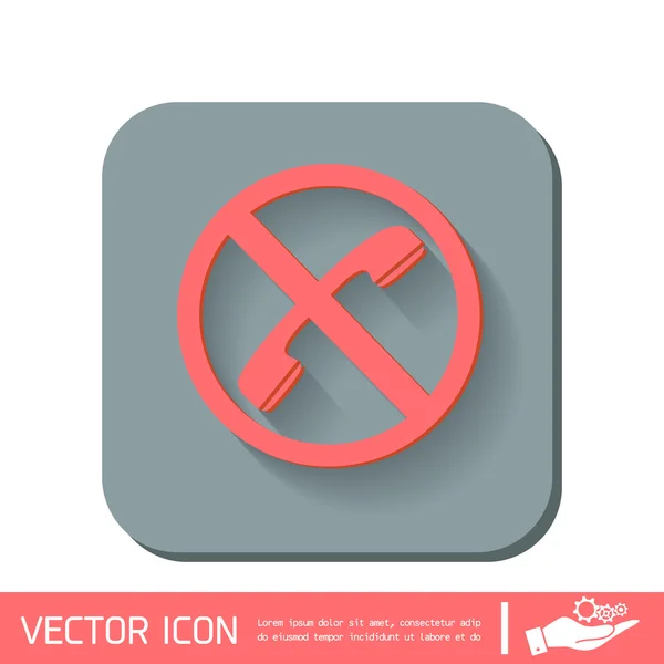 Forbidden to use phone — Stock Vector