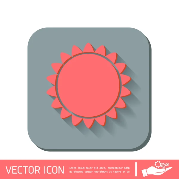 Icono del tiempo. sol — Vector de stock