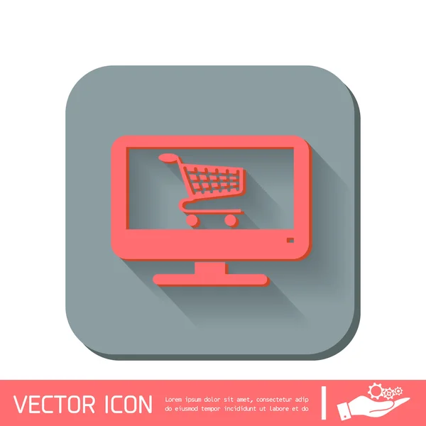 Sleduje se symbolem nákupního košíku — Stockový vektor