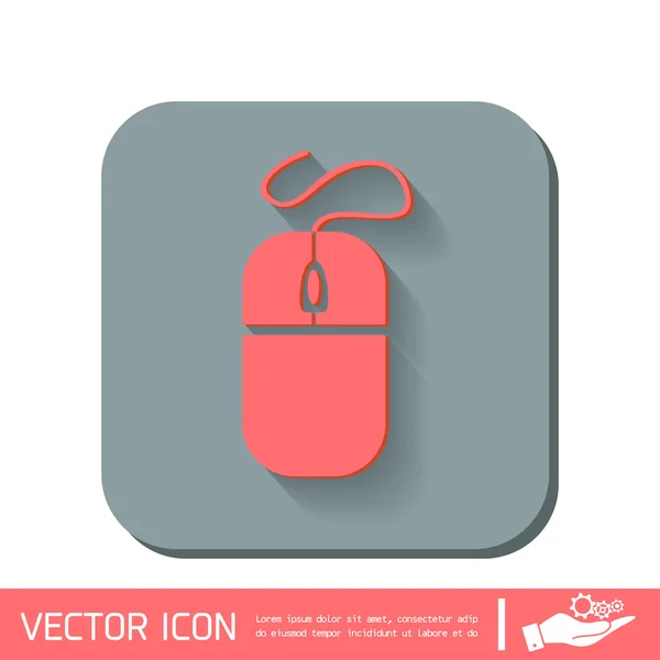 Icono del ratón ordenador — Vector de stock