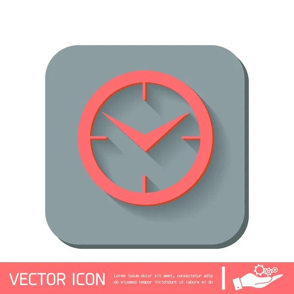 Relógio, relógio de ícone. símbolo — Vetor de Stock