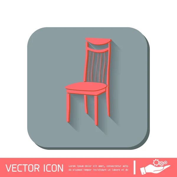 椅子のアイコン。シンボル家具 — ストックベクタ