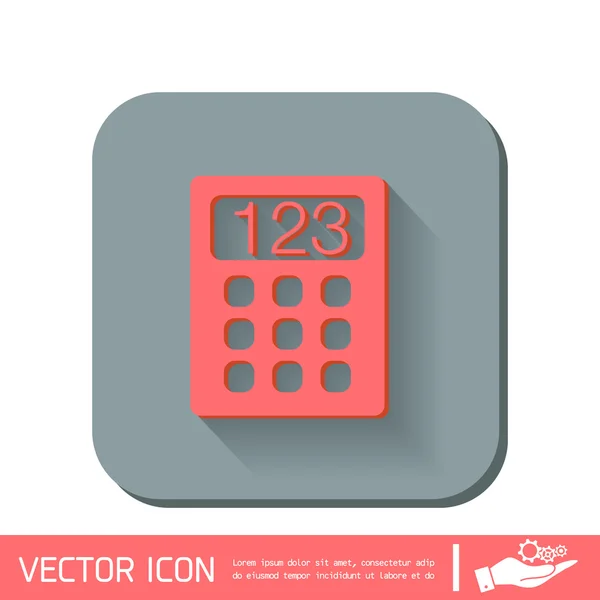 Ícone da calculadora. sinal de escritório — Vetor de Stock