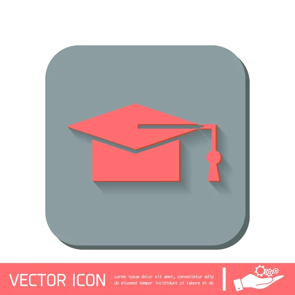 Graduate hat. Education sign. — Stock Vector