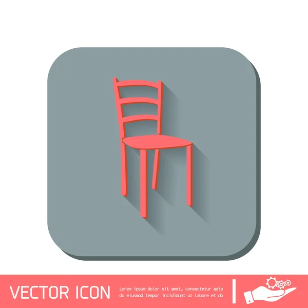 Stol-ikonen. symbol möbler — Stock vektor