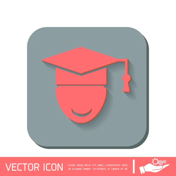 Chapeau diplômé avatar . — Image vectorielle