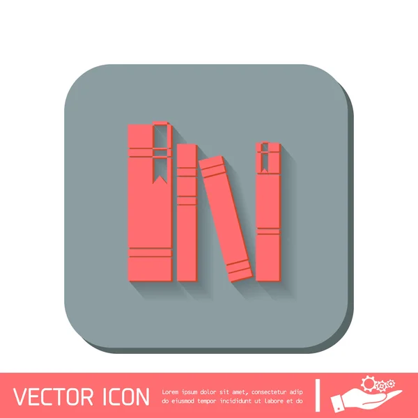 Espinas de libros icono símbolo — Vector de stock