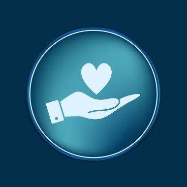 bir kalp simgesi tutan el