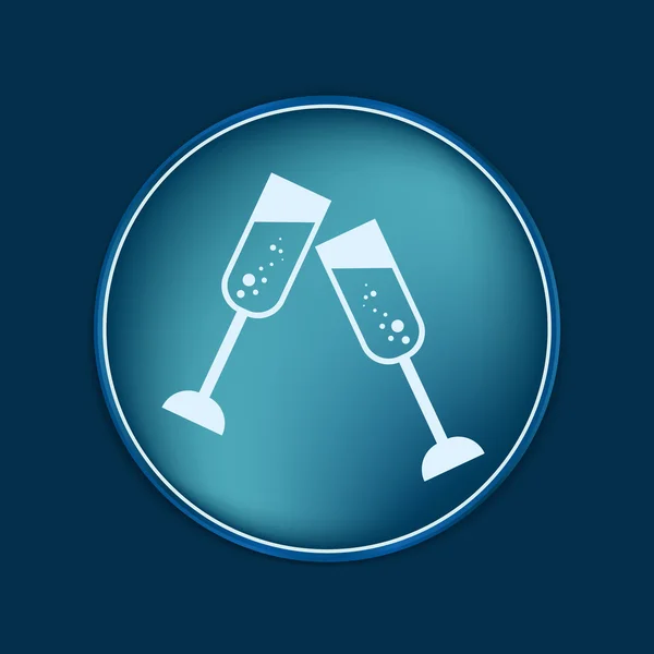 Champagne glass icon — Stock Vector